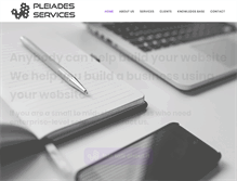Tablet Screenshot of pleiadesservices.com